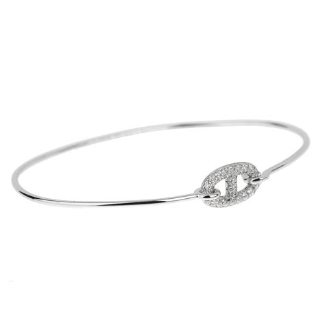 hermes bangle white gold|hermes latest bangle.